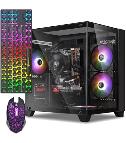 Amazon.com: ZER-LON Prebuilt Gaming PC Desktop, Ryzen 5 6Cores up